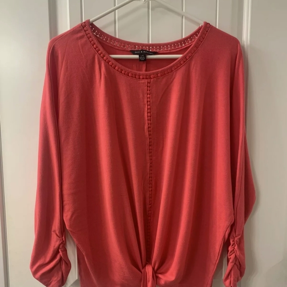 Zac & Rachel Tops - zac & rachel blouse long sleeved coral